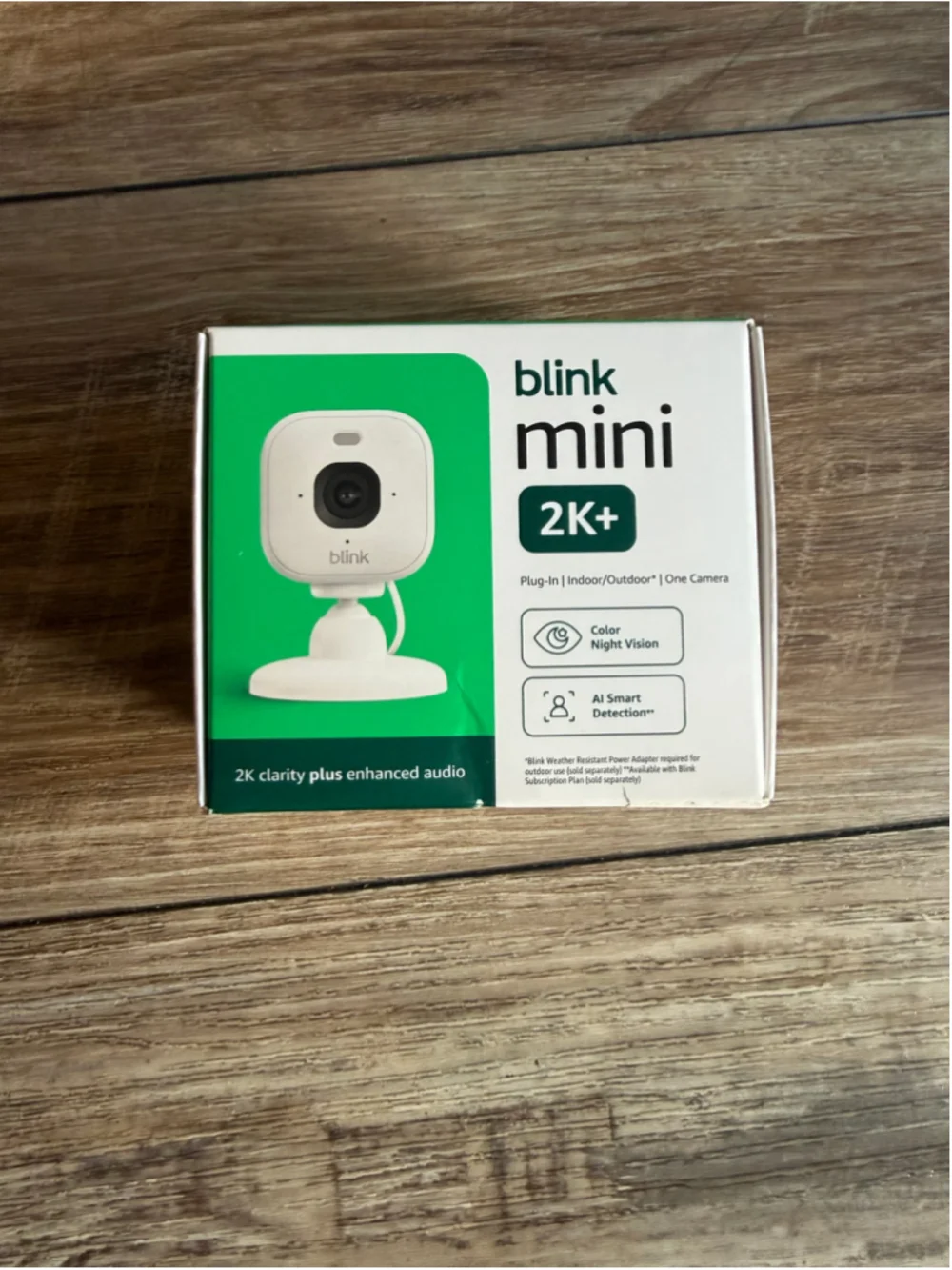 NEW Blink Mini 2K+ Indoor/Outdoor Security Camera, One Size, White